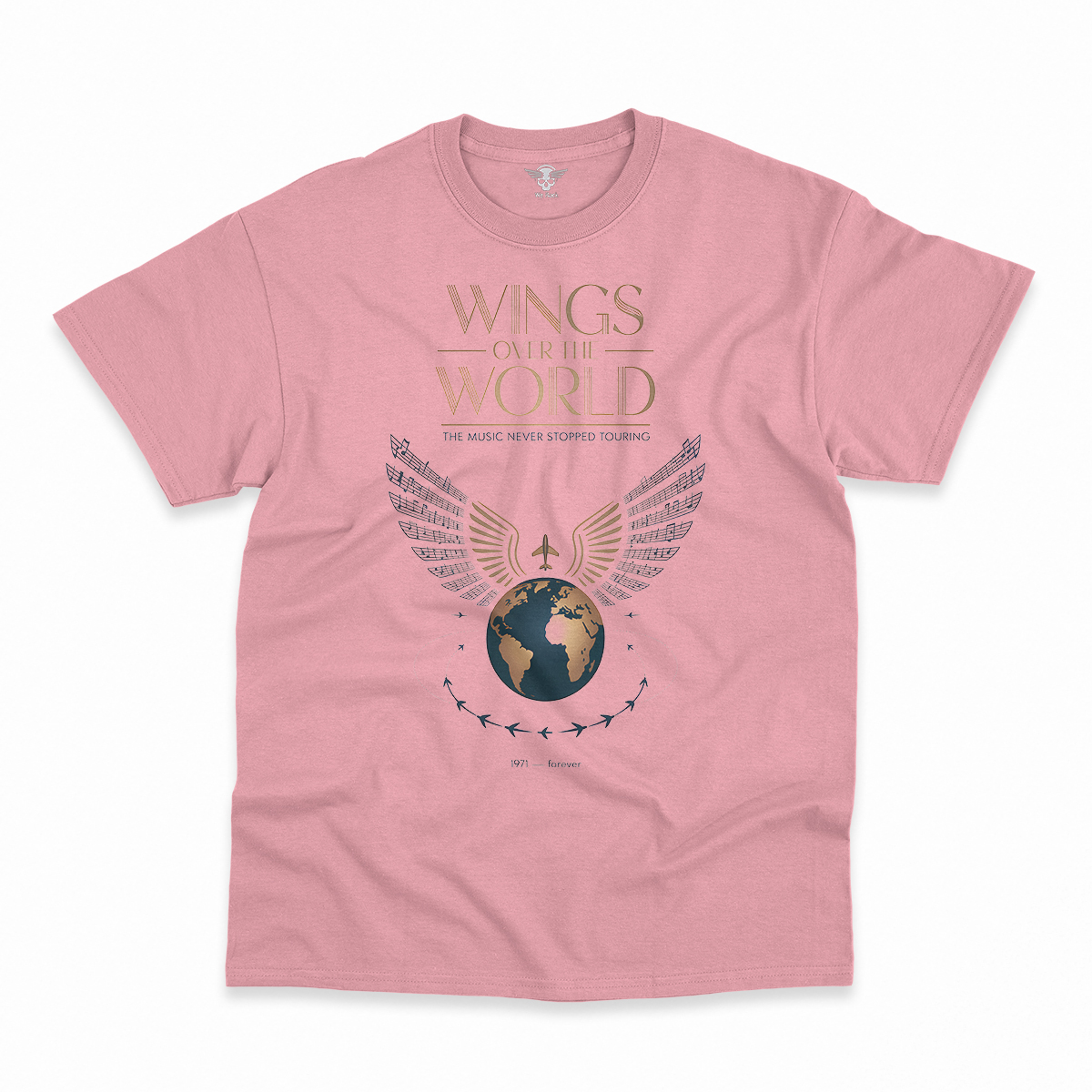 Wings Over the World — The Music Never Stopped Touring Rock Tee