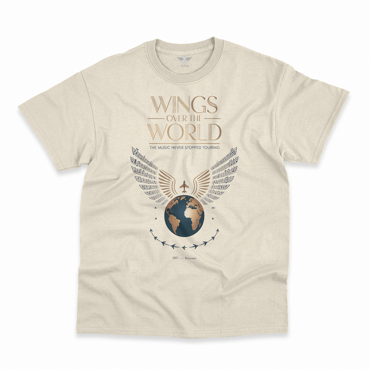 Wings Over the World — The Music Never Stopped Touring Rock Tee