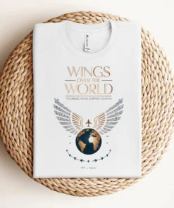 Wings Over the World — The Music Never Stopped Touring Rock Tee